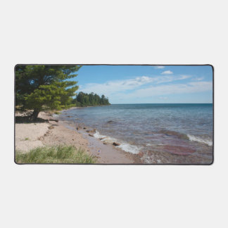 Brunette Park Shoreline — Lake Superior, Michigan Desk Mat