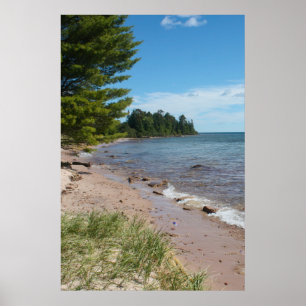 Brunette Park Shoreline — Lake Superior, Michigan Poster