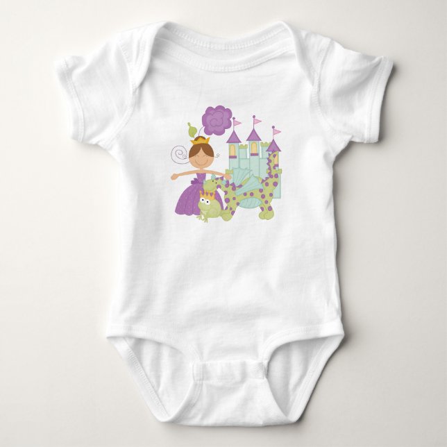 Brunette Princess Baby Bodysuit (Front)