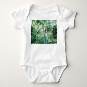 Brunette Princess: Fairy Forest Watercolor Baby Bodysuit