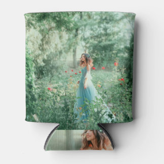Brunette Princess: Fairy Forest Watercolor Can Cooler