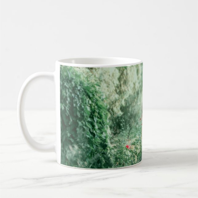 Brunette Princess: Fairy Forest Watercolor Coffee Mug (Left)