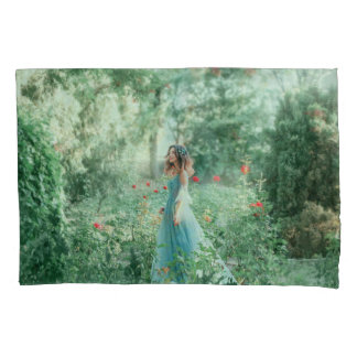 Brunette Princess: Fairy Forest Watercolor Pillowcase