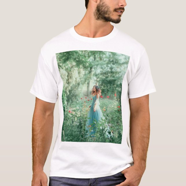 Brunette Princess: Fairy Forest Watercolor T-Shirt (Front)