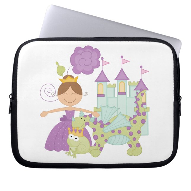 Brunette Princess Laptop Sleeve (Front)