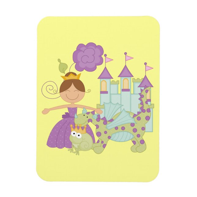 Brunette Princess Magnet (Vertical)