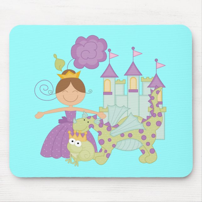 Brunette Princess Mouse Mat (Front)
