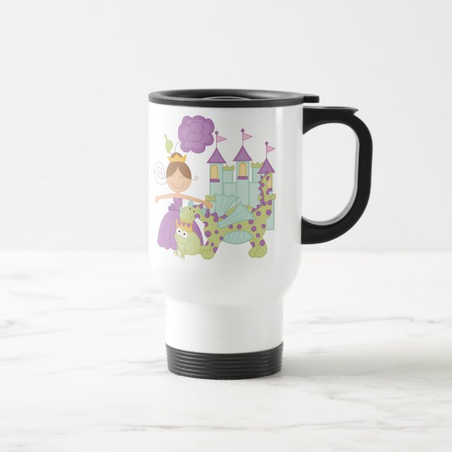 Brunette Princess Travel Mug (Right)