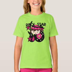Brunette Rock Star Girl T-Shirt