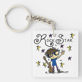 Brunette Rock Star Key Ring