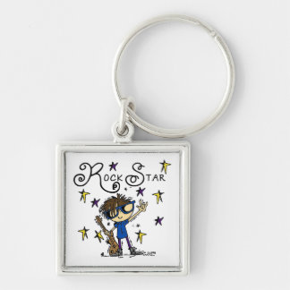 Brunette Rock Star Key Ring
