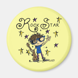 Brunette Rock Star Magnet