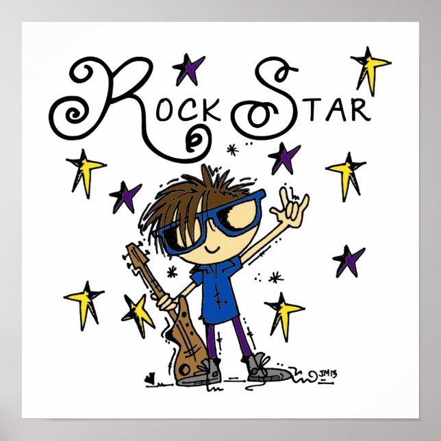 Brunette Rock Star Poster (Front)