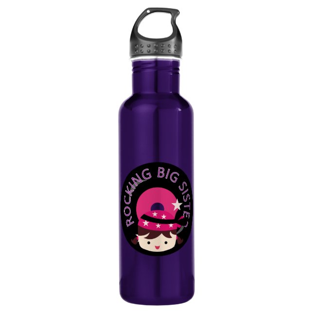 Brunette Rocking Big Sister 710 Ml Water Bottle (Front)