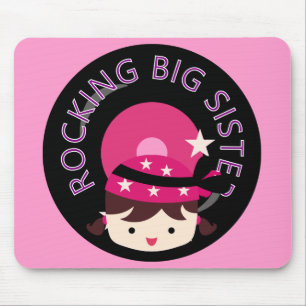 Brunette Rocking Big Sister Mouse Mat