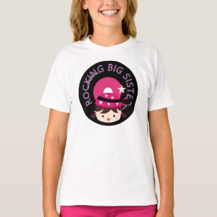 Brunette Rocking Big Sister T-Shirt