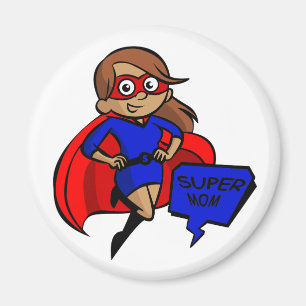 brunette super mom magnet