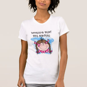 Brunette World's Best Big Sister Tshirts and Gifts