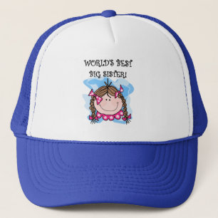 Brunette World's Best Big Sister Tshirts and Gifts Trucker Hat