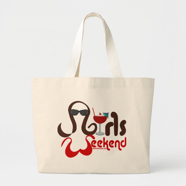 Brunettes in Bikinis - Girls Weekend Fun! Large Tote Bag (Front)
