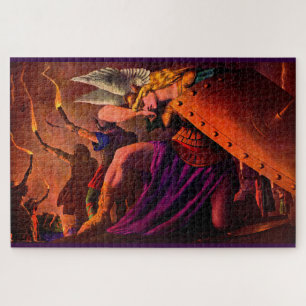 Brunhilde Weeps at Sigfried’s Funeral Pyre Jigsaw Puzzle