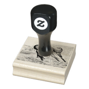 Brunner Pouter Pigeons Rubber Stamp