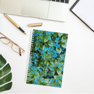 Brunnera Flowers and Leaves Floral Notebook