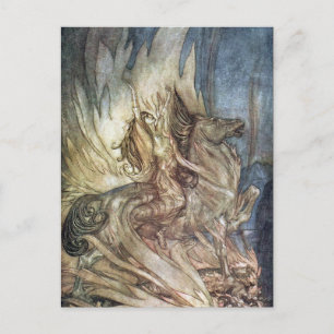 Brünnhilde and the funeral pyre of Siegfried Postcard