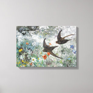 Bruno Andreas Liljefors Vintage Common Swifts Canvas Print