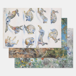 Bruno Liljefors, Animals Wrapping Paper Sheet