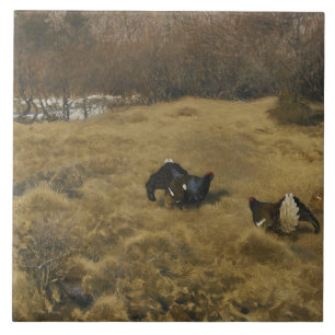 Bruno Liljefors - Black Grouse Displaying Tile