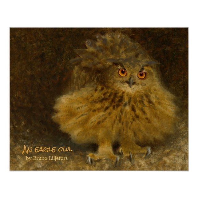 Bruno Liljefors Eagle-owl 1905 CC1176 Wildlife Poster (Front)