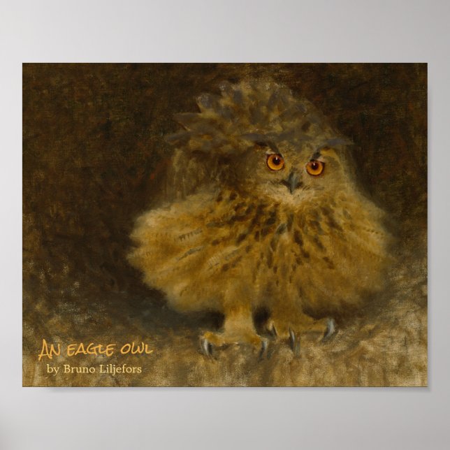 Bruno Liljefors Eagle owl CC0294 Wildlife Poster (Front)