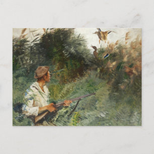 Bruno Liljefors - Hunter and Mallards Postcard