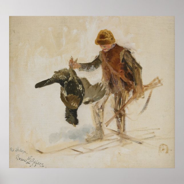 Bruno Liljefors Juvenile Grouse Hunter Study 1924 Poster (Front)