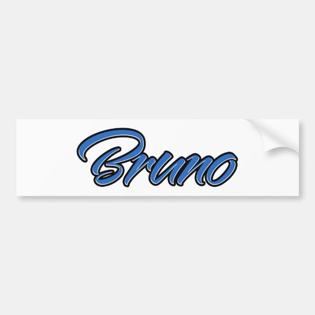 Bruno Name blue Aufkleber Sticker Autoaufkleber (Front)