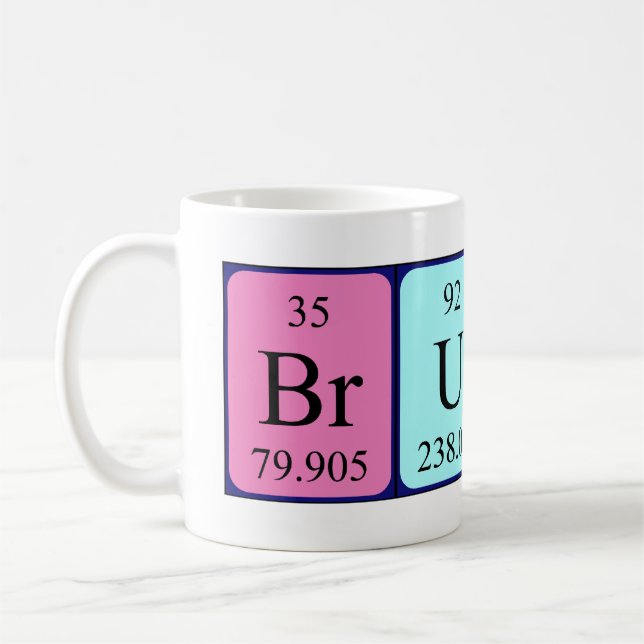 Bruno periodic table name mug (Left)