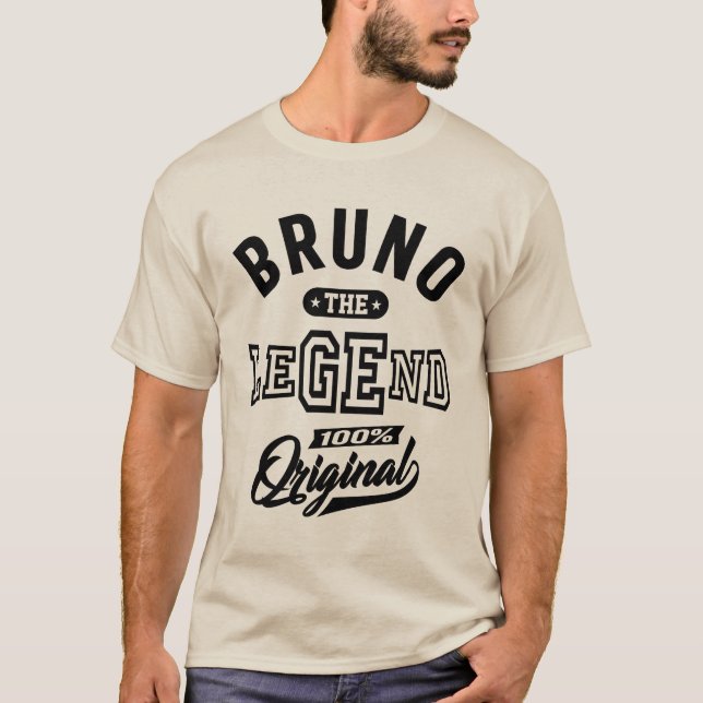 Bruno Personalised Name Birthday Gift T-Shirt (Front)