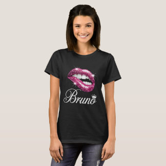 Bruno Pink Glitter Lips T-Shirt - Sassy Pop Art Sp
