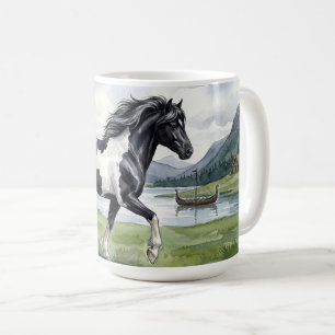 Brunskjottur Black pinto Icelandic Coffee Mug