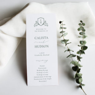 BRUNSWICK CREST Wedding Programme