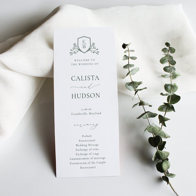 BRUNSWICK CREST Wedding Programme (Creator Uploaded)