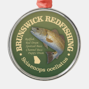 Brunswick GA (redfish) Metal Tree Decoration
