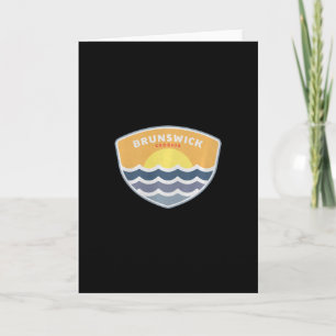 Brunswick Georgia Beach Ga Sunset Vacation Souveni Card