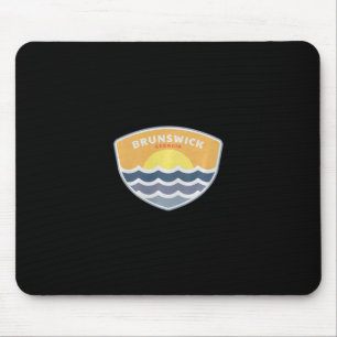 Brunswick Georgia Beach Ga Sunset Vacation Souveni Mouse Mat