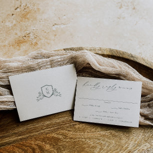 BRUNSWICK   Green Meal Choice Wedding RSVP Card