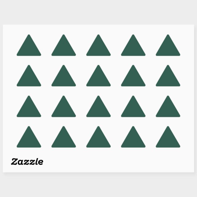 Brunswick green (solid colour)  triangle sticker (Sheet)