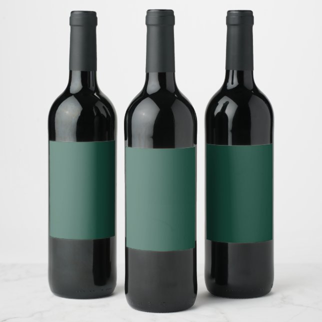Brunswick Green Solid Colour Wine Label (Bottles)