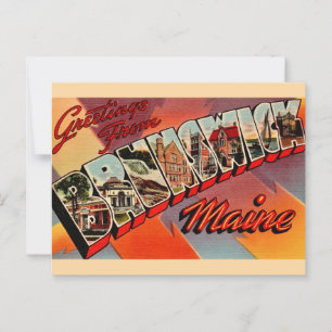 Brunswick Maine Greetings Postcard