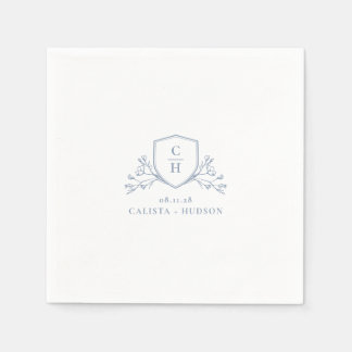 BRUNSWICK Monogram Crest Wedding Napkin